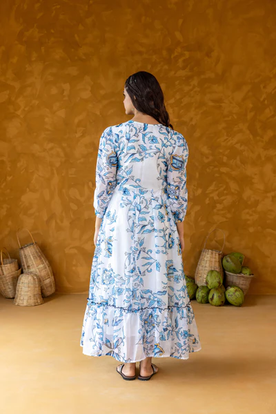 Azure Viscose Dress